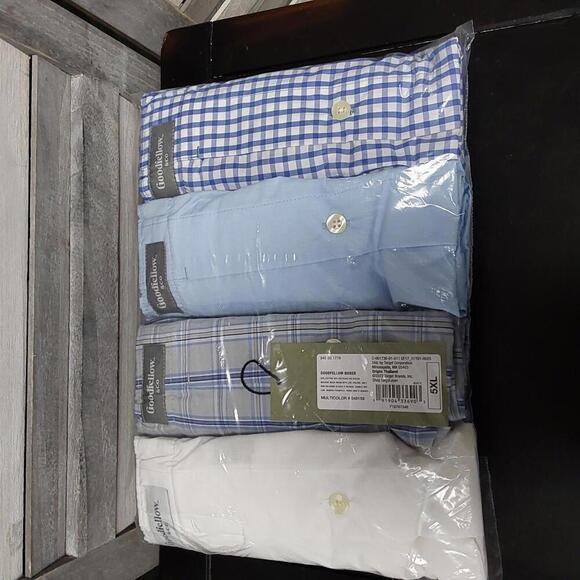 Men's Big & Tall Woven Boxers 4pk | Goodfellow & Co | 5XL - Picture 1 of 5